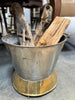 Antique French Brass and Steel Coal Bucket from the 1800's