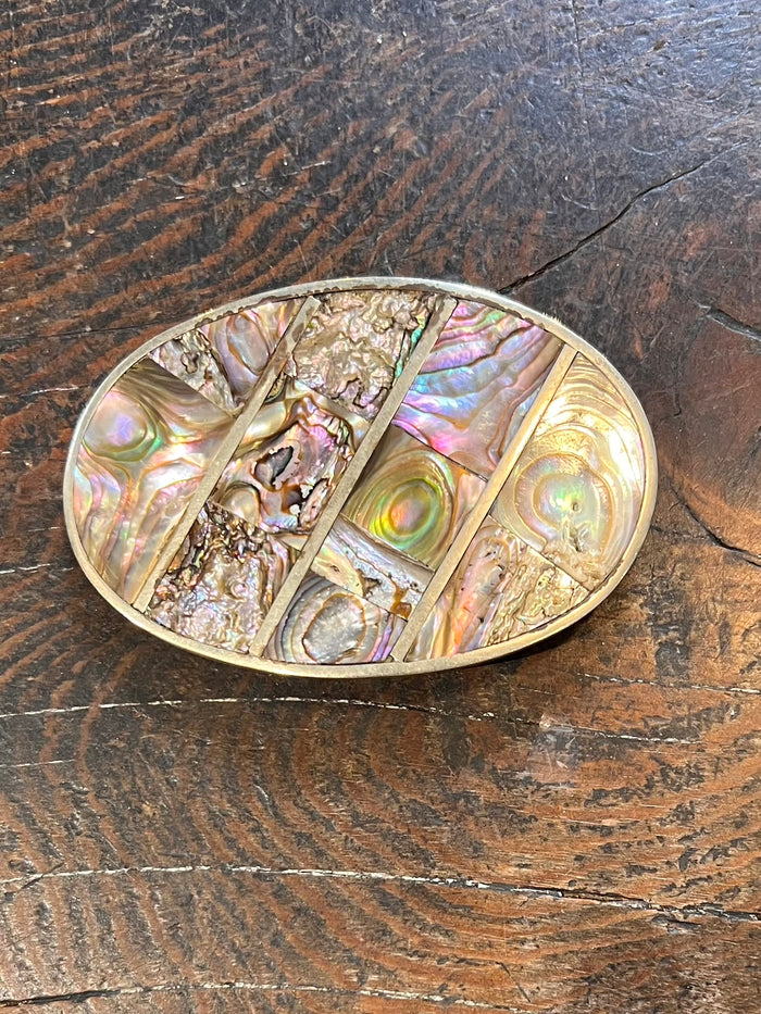 Vintage Abalone Belt Buckle