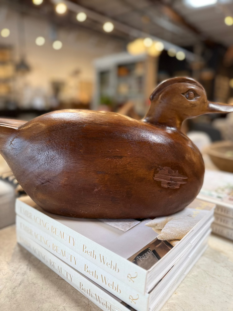 Vintage French Wooden Duck