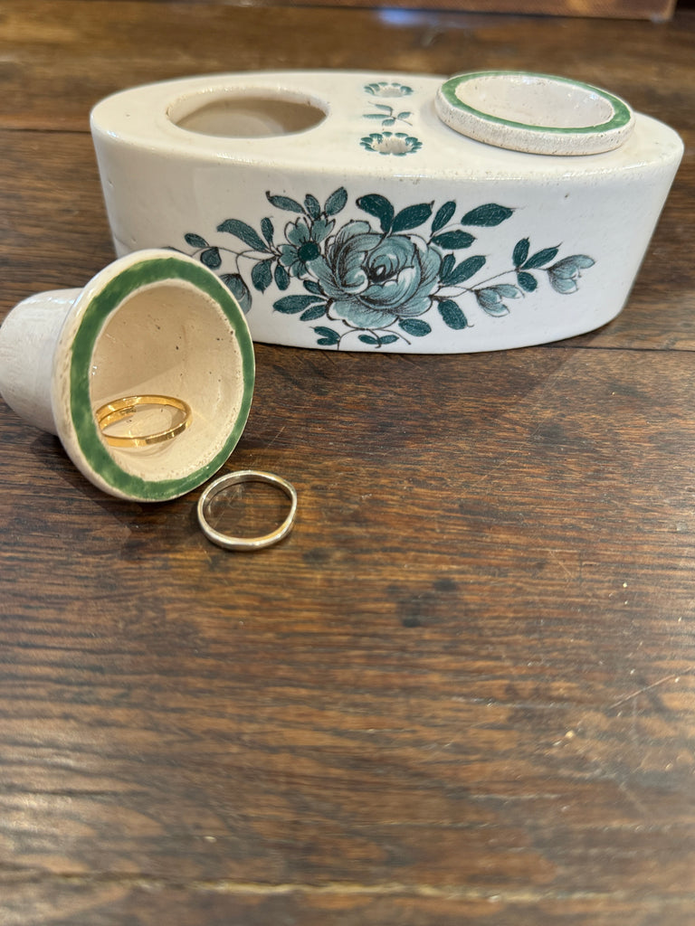 Antique French Earthenware Inkwell