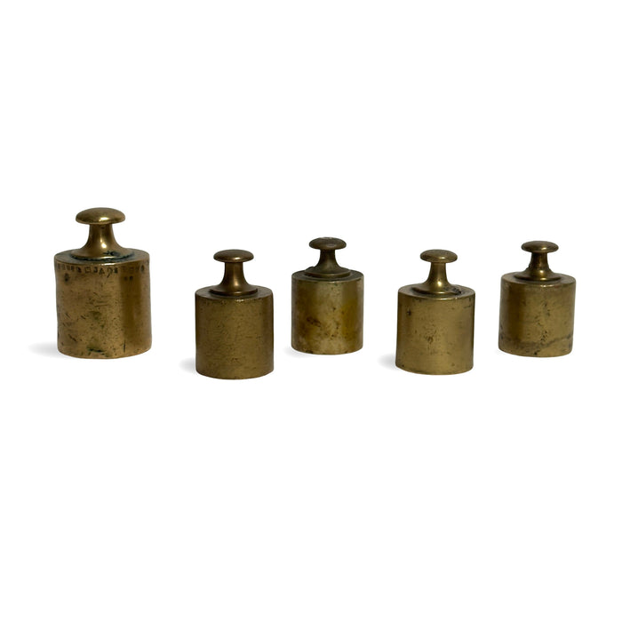 Antique French Set of Brass Scale Weights