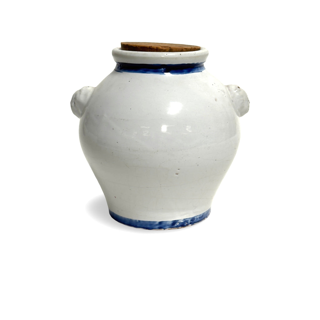 Antique French Ceramic Tobacco Jar