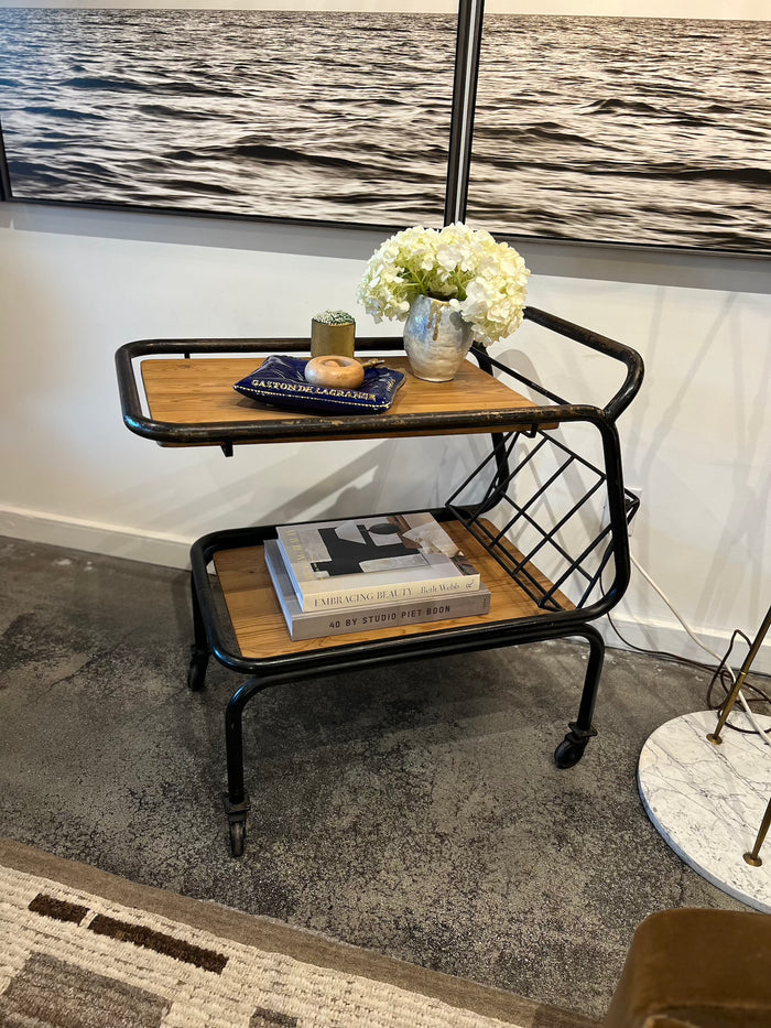 Vintage Industrial Bar Cart