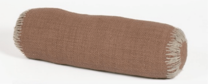 Makun Bolster Pillow - Elm Bark/White