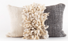 Makun Dreadlocks Pillow White/Grey