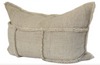 Makun Patchwork Fringe Pillow - White