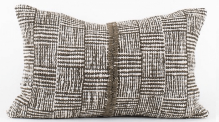 Makun Square Stripes Lumbar Pillow - Pello Green