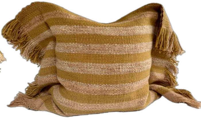 Makun Manta Pillow - Ochre/Light Elm Bark
