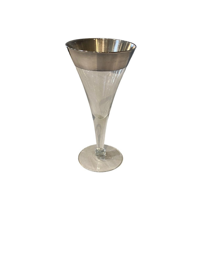 Dorothy Thorpe Silver Rim Cordial Glass