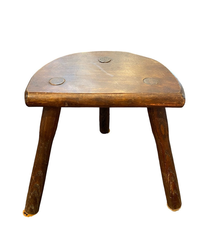 Vintage French Wooden Stool