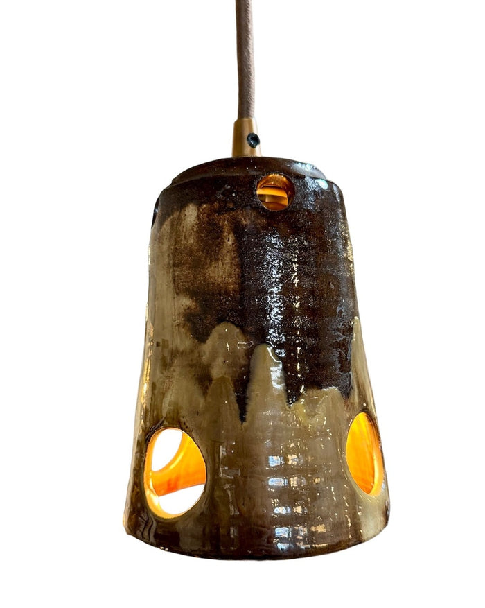 Vintage Ceramic Pendant Light from Holland- B