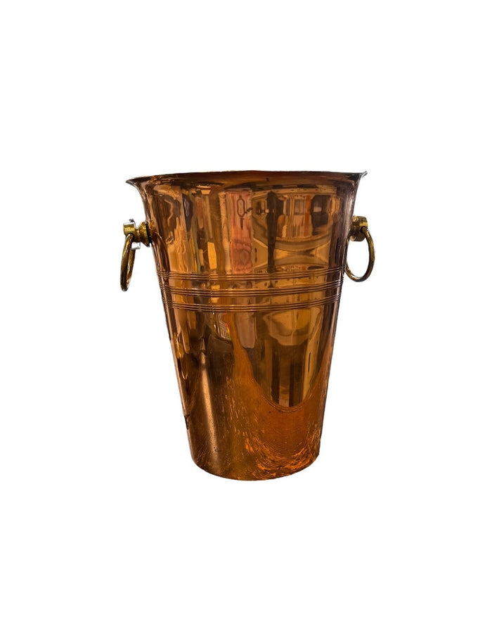 Vintage French Copper &. Brass Champagne Bucket