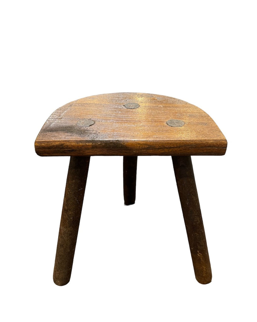 Vintage French Wooden Stool