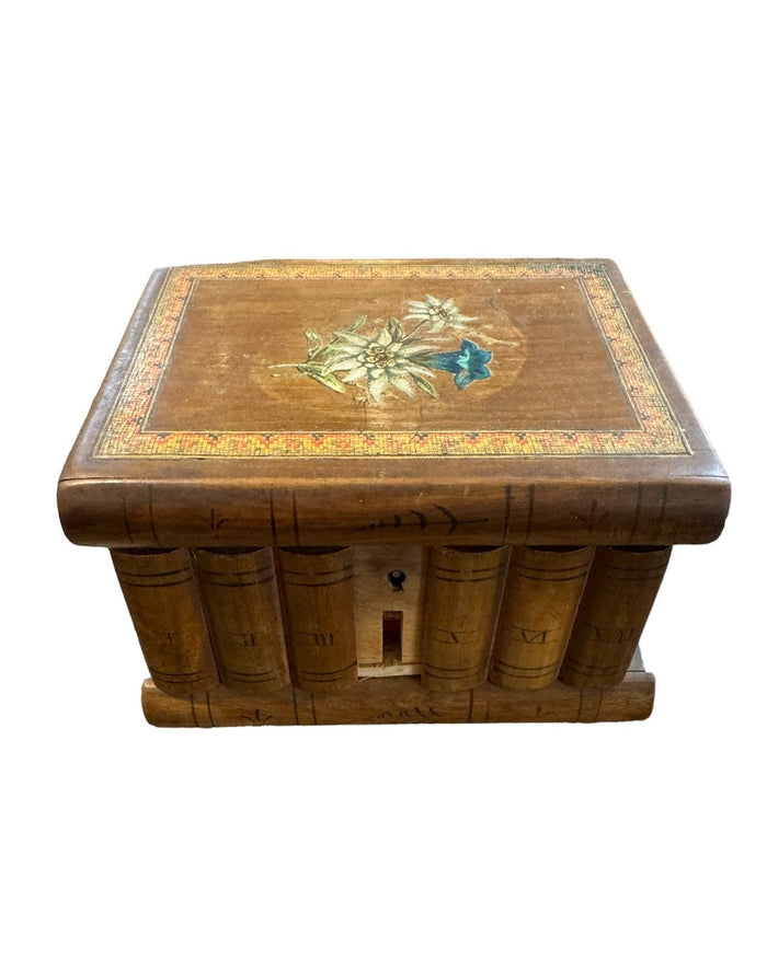 Antique French Jewelry Box with Key