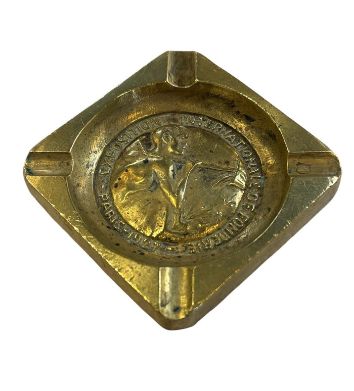 Vintage French Brass Ashtray from 1927