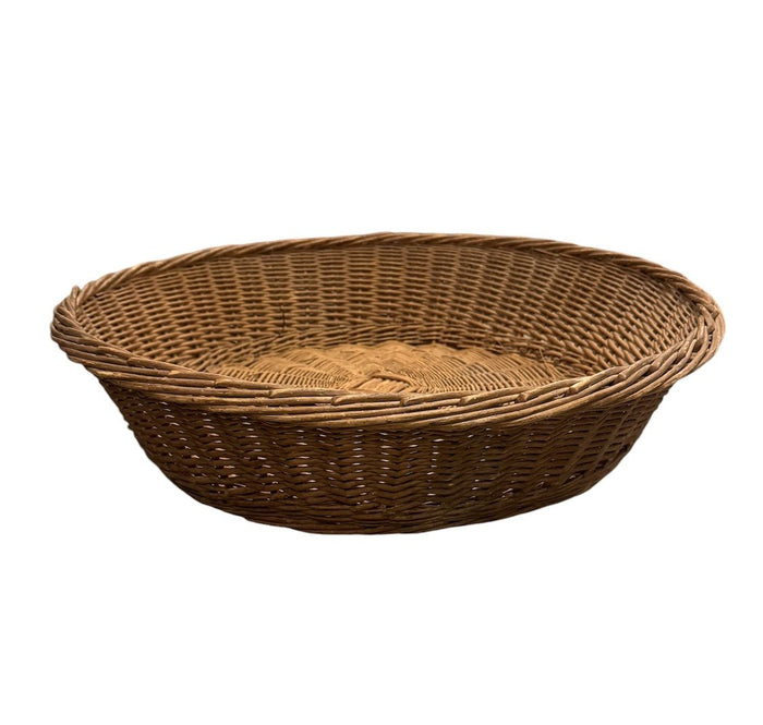 Vintage French Large Round Basket