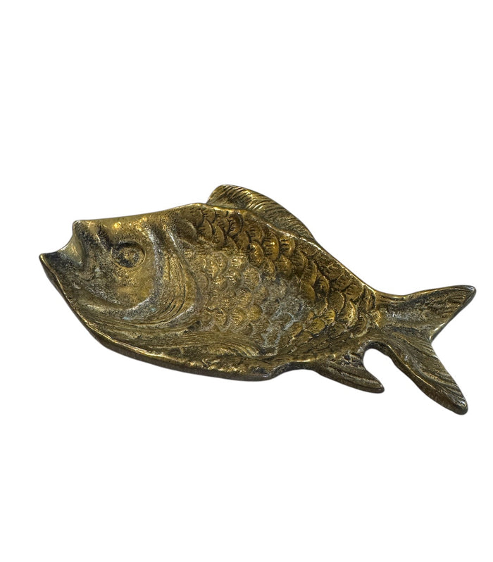 Antique French Bronze Fish Ashtray