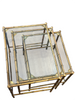 1950's French Brass Nesting Tables Set