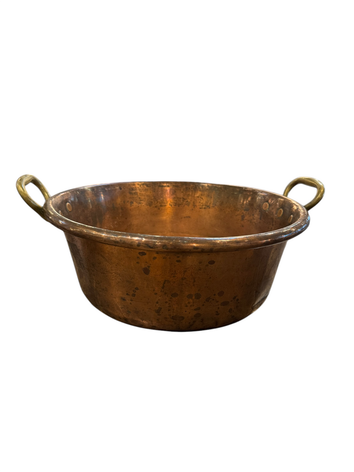 Antique French Copper Pot with Handles