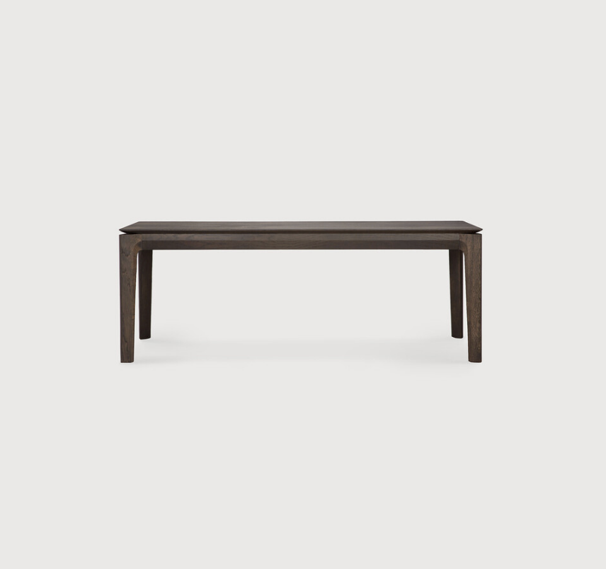 Bok Bench-Varnished Oak Brown