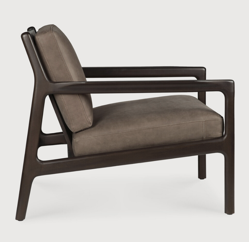 Jack Lounge Chair- Dark Mahogany & Terra Leather
