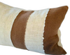 Makun Lazo Vertical Lumbar Pillow - Mocca/White