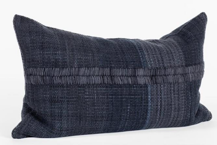 Makun Stitch Pillow - Blue