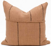 Makun Pillow - Light Elm Bark/Brown Stripes Stitch