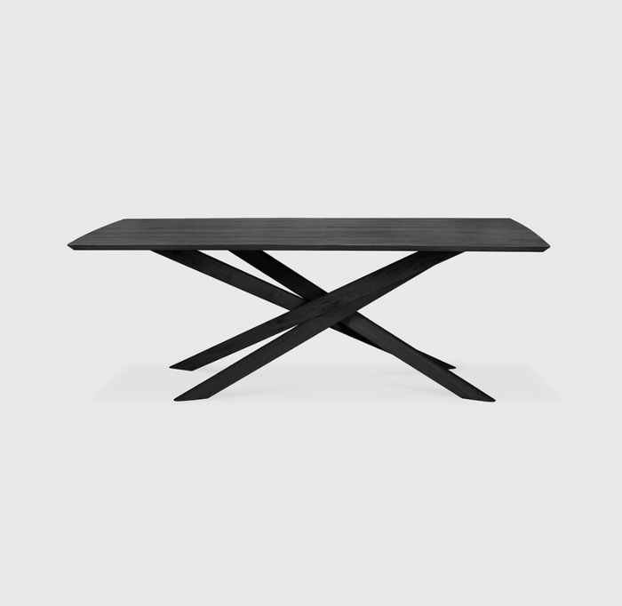 Mikado Dining Table-Varnished Black Oak