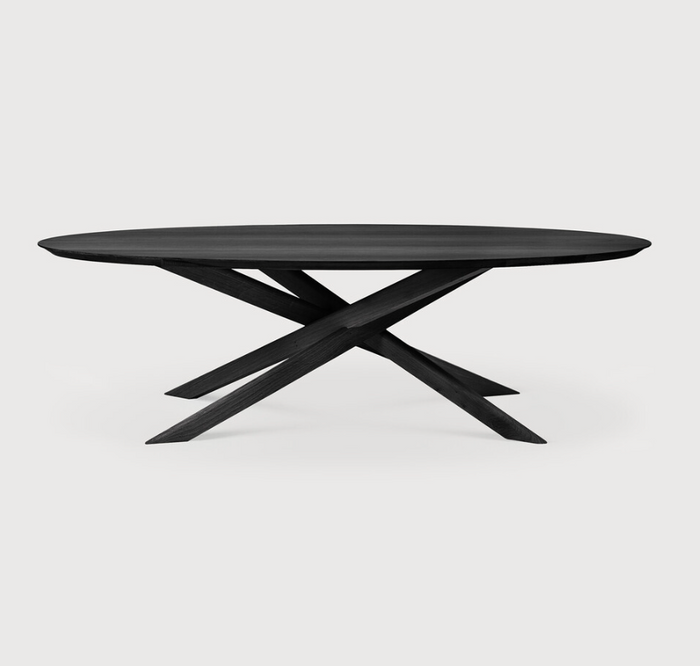 Mikado Oval Dining Table- Black Oak