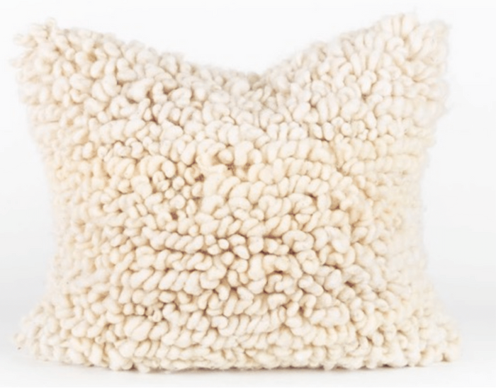 Makun Loom Pillow - White