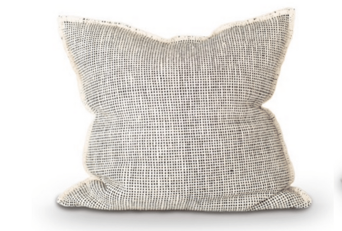 Makun Dots Stitch Pillow - White