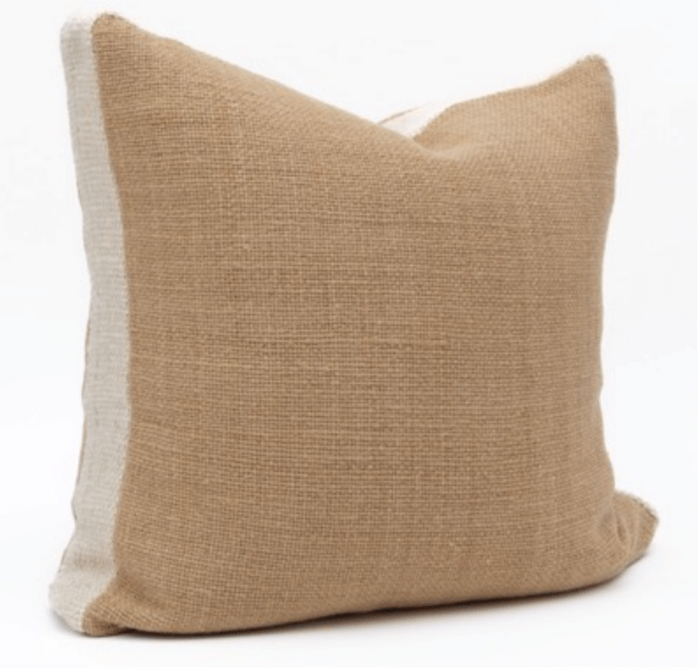 Makun Pillow Cushion - Gold Moss/White