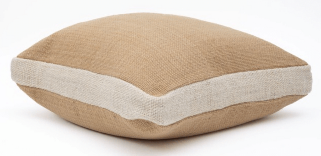 Makun Pillow Cushion - Gold Moss/White