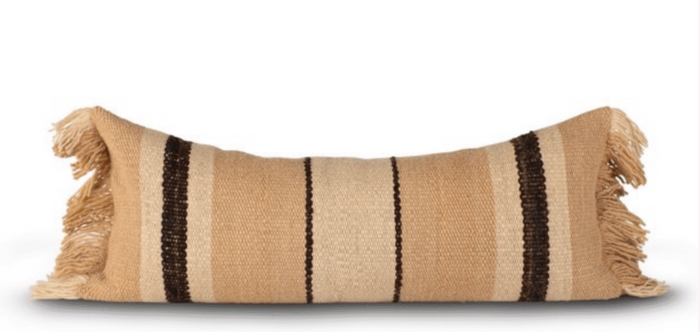 Makun XL Lumbar Pillow - Gold Moss Stripes