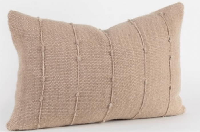 Makun Lumbar Pillow - Oatmeal/Oatmeal Stripes