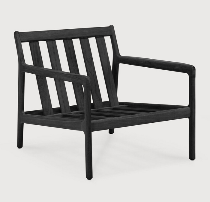 Jack Outdoor Lounge Chair Frame - Varnished Black Teak