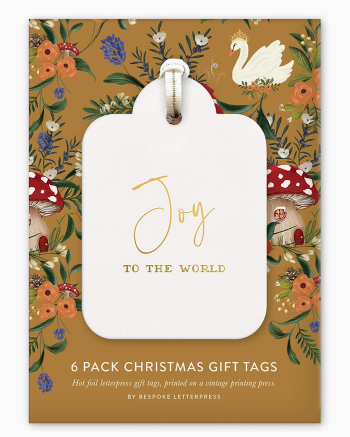 Christmas Gift Tags 6 Pack "Joy To the World"