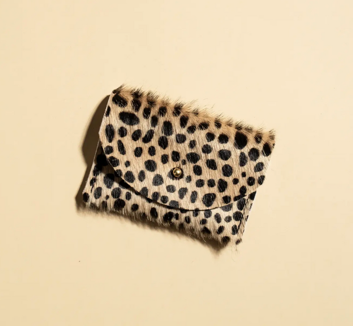 Cardholder -Tiny Spotted Hair On Hide