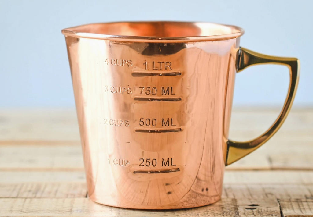 Copper Liquid Measuring Cup - 4 Cup