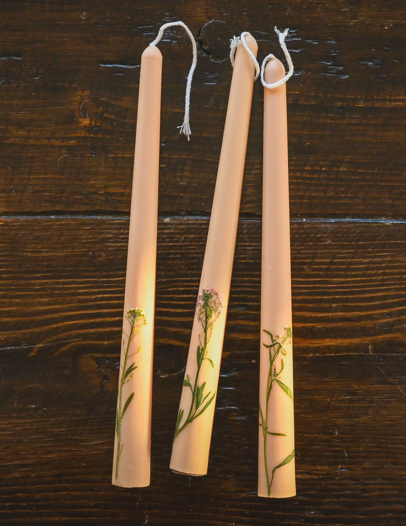 Floral Inlaid Tapers