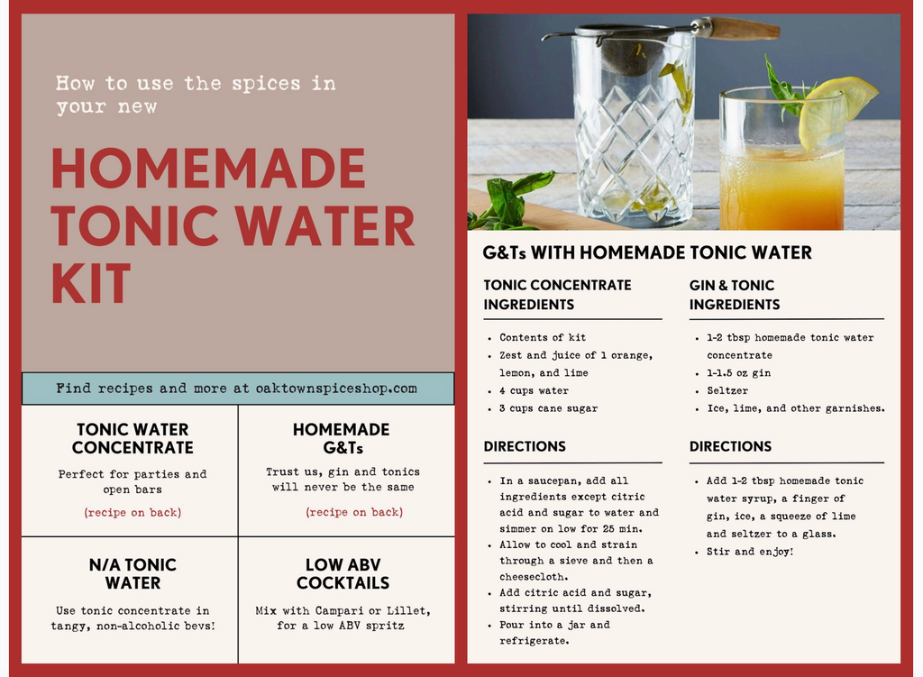 Homemade Tonic Water Kit Gift Set