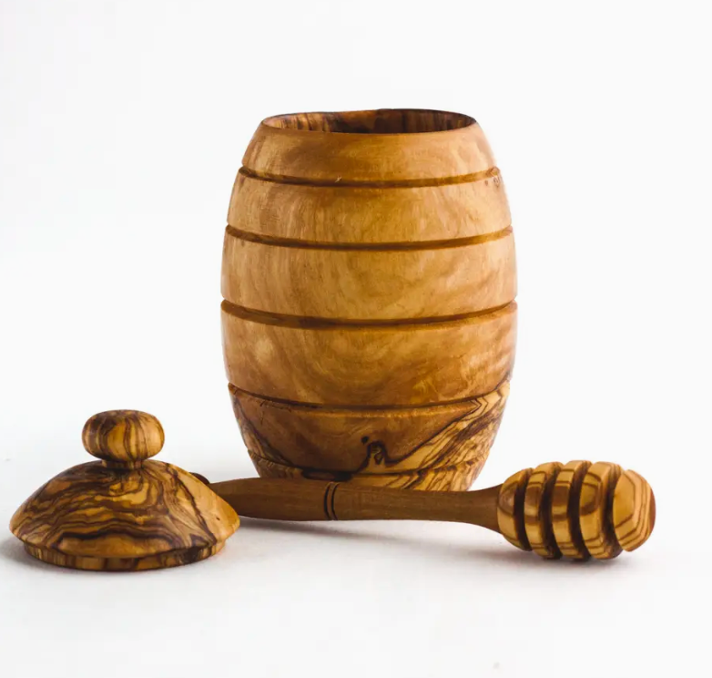 Olivewood Honey Jar