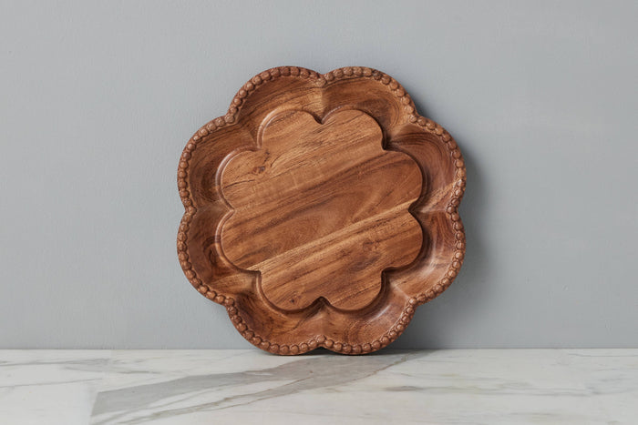 Vintage English Bread Board, Medium Scalloped