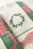 Wreath Hand-Stitched Tea Towel Set