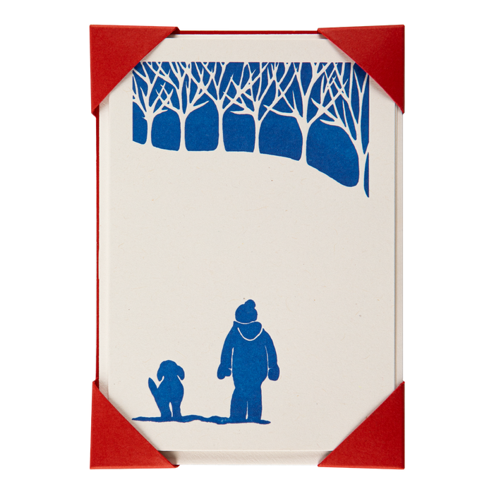 Winter Dog Walk | Notelet Card (5-Pack)