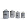 Vintage French Enamel Canister Set (4)