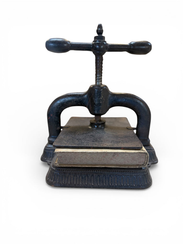 Antique French Cast Iron Book Press