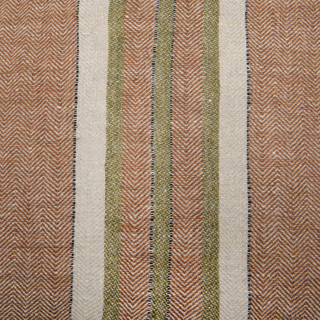 Antwerp Stripe Pillow - Chestnut Olive