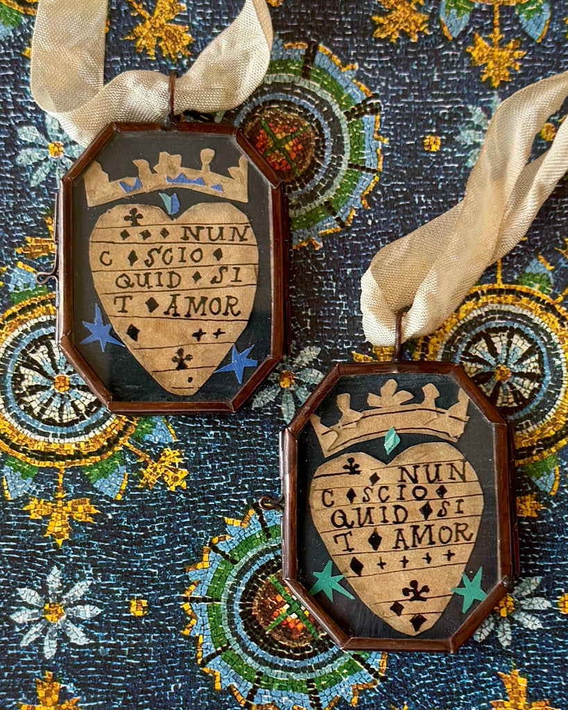 Vintage Handmade Ornament - Nunc Scio II.  